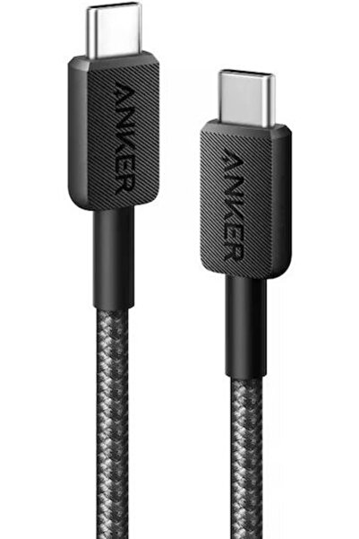 Anker 322 Πλεγμένο Καλώδιο USB 2.0 USB-C Αρσενικό - USB-C 60W PD Μαύρο 0.9μ A...