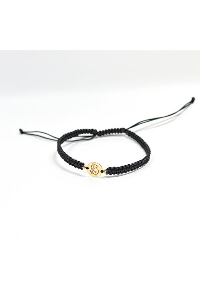 BLACK SWAN Bijoux Bratara cu banut din aur 14K si bilute din aur 2.5 mm - snu...
