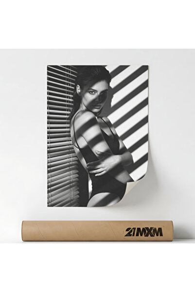 21mxm Poster Decorativ Tematică Shadow Play & Fashion - 'Lines', Material Tex...