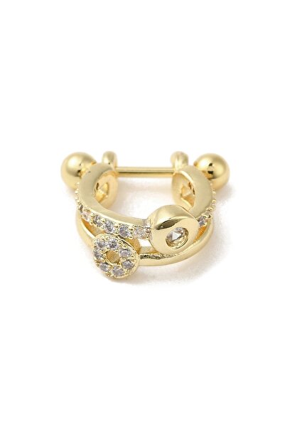 OEM Cercel piercing pentru nas placat cu aur 18K, model inel decorativ