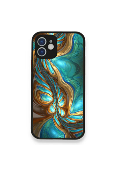 Other Apple iPhone 12 Marble Blurry Black Glossy Θήκη