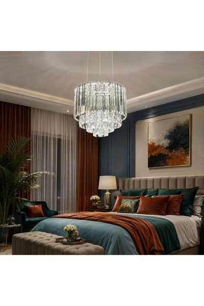 proled K9 Crystal Chandelier Imperial Chrome A6062-400 with 80W LED and Remot...