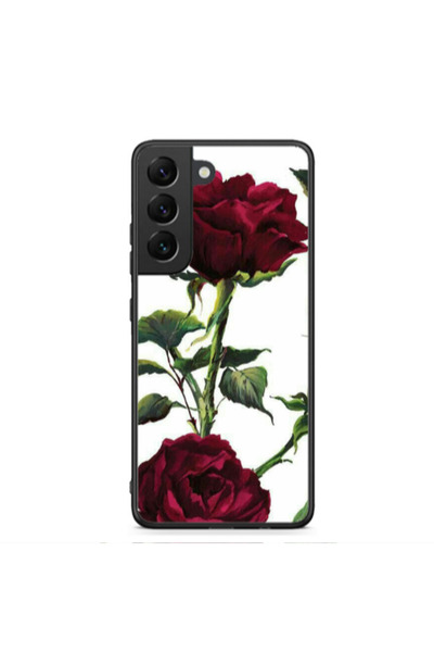 Other Samsung S22 Plus Stemmed rose Black Glossy Θήκη