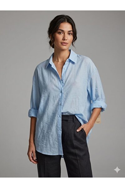 Marka Giyim Tulle Chiffon Oversize Shirt