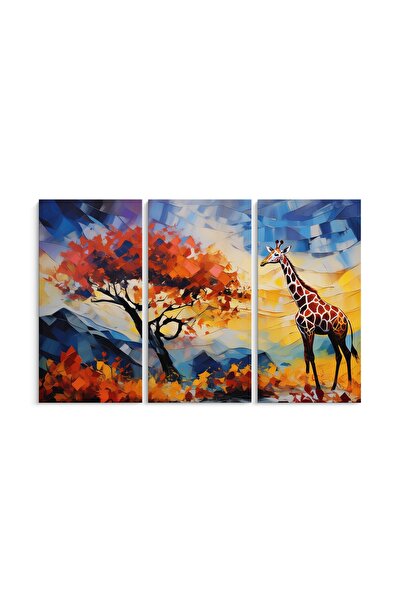 PRINTFINIT Giraffe Painting | 3 Pieces
