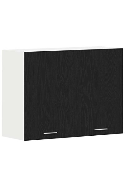 vidaxl Dulap suspendat Lyon Stejar Negru 80 x 31 x 60 cm Lemn compozit