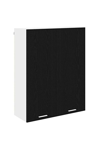 vidaxl Wall cabinet Black Oak 80 x 31 x 100 cm Composite wood