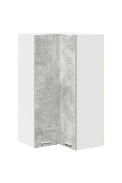 vidaxl Dulap suspendat Gri beton și Alb 57 x 57 x 100 cm Lemn compozit