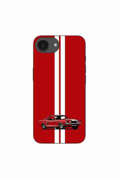 OEM Husa compatibila cu Apple iPhone 16e Silicon Gel Tpu Model Red Mustang