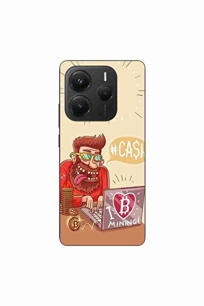 OEM Husa compatibila cu Xiaomi Redmi Note 14 5G Silicon Gel Tpu Model BTC Mining