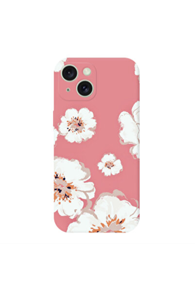 Other Apple iPhone 15 Plus White Flowers Transparent Silicone TPU Θήκη