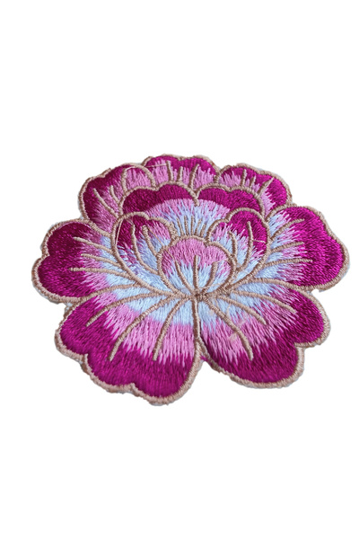Kendin Tasarla - Çıtçıtlı Modüler Gül Nakışlı Broş (2 Adet 76x71mm)