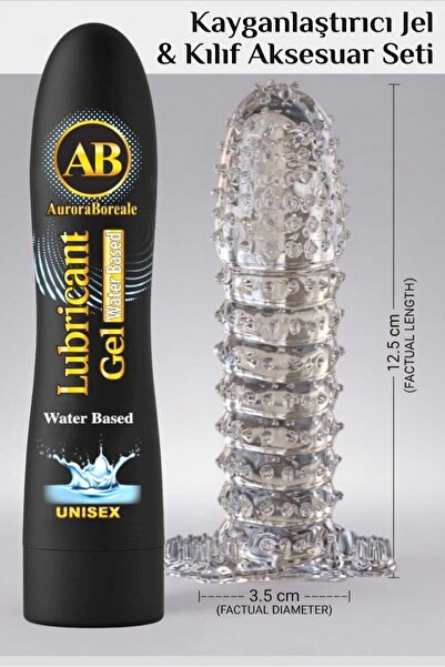 AuroraBoreale Premium 125 ML Sade Su Bazlı Kayganlaştırıcı Jel Şeffaf Kılıf T...