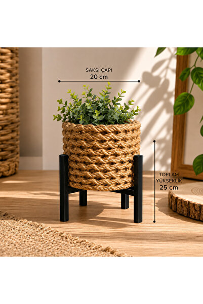 Bohem studio 20 cm Mt Standlı Örgü Saksı – JÜT