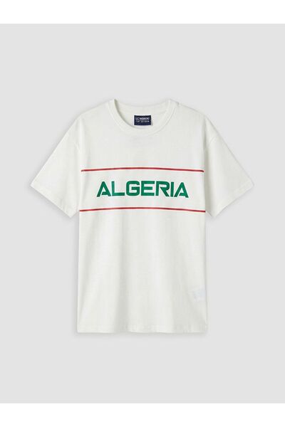LC Waikiki Lcw Kids Crew Neck Algeria Printed Boys' T-Shirt
