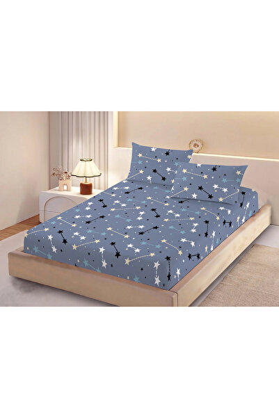 NufJoy Stretchy sheet Top Bottom Set 180x200x25 cm and 2 pillowcases 50x70 cm...
