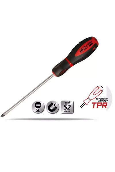 DEDRA EXIM Flat screw 6x150mm, S2 steel, 3-material handle