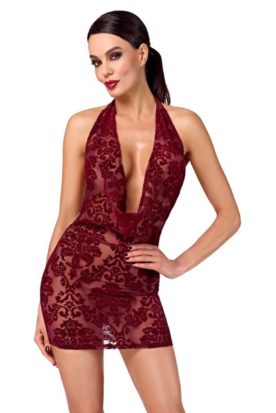 Noir Women's Lingerie – Dress red XL XL – Elegant colour: burgundy red