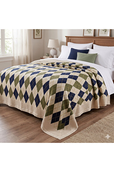 DOUX HOME BAKLAVA DESEN Triko Yatak Örtüsü 220 X 240