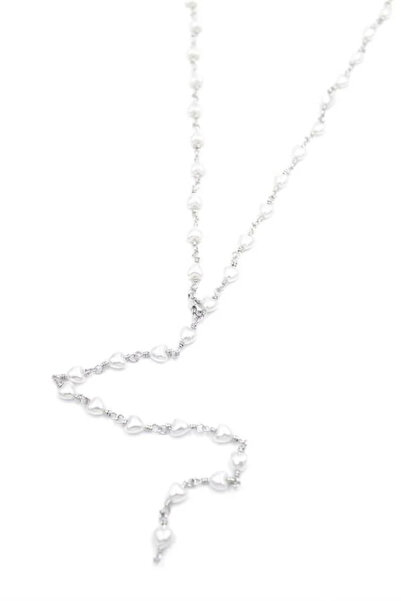 Marsilyan Nvdn- Ieg - Heart Bible Y Necklace - Silver Iegrs-Nvdn1