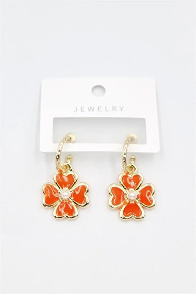 Marsilyan Nvdn- Ieg - Flower Earrings - Orange Iegrs-Nvdn1