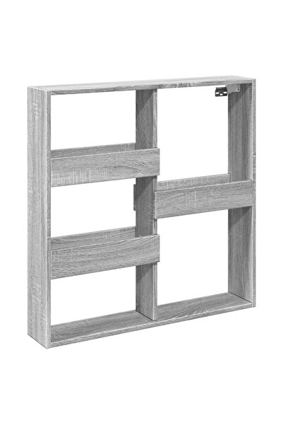 vidaxl Dulap de perete, gri sonoma, 80x15x80 cm, lemn prelucrat