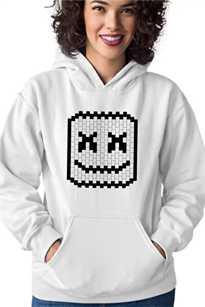 OEM Women's Hoodie Marshmello Pixel Art Minecraft