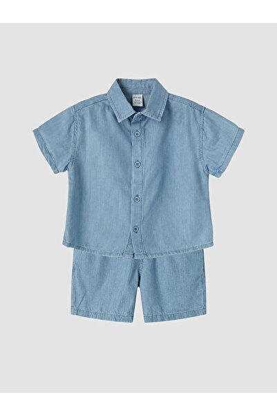 LC Waikiki Lcw Baby Boy Short Sleeve Shirt and Shorts Set