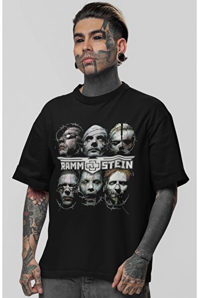 SEVBANO Rammstein rok metal muzički bend, unisex majica sa širokim krojem i p...