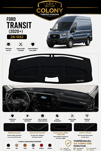 COLONY FORD TRANSİT 2020+Torpido Örtüsü Torpido Koruma Tam Uyum Kaymaz Kolay ...