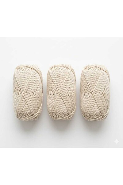 OEM Top Bottom Set of 3 Cotton Balls, Knitting and Crocheting Yarn 100% Cotto...