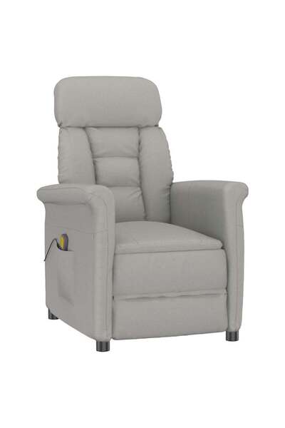 vidaxl Scaun de masaj Gri deschis 70.5 x 96.5 x 95 cm Poliester
