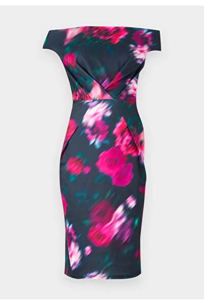 ANNA FİELD Anna Field pencil dress, vibrant Floral Print , XS
