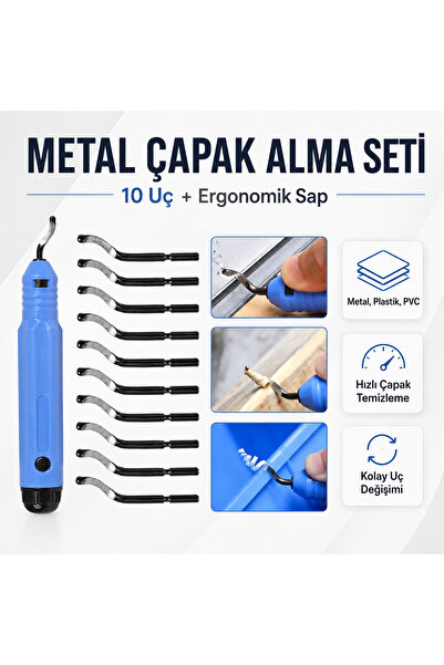 MERGAF Metal Çapak Alma Seti Raspa