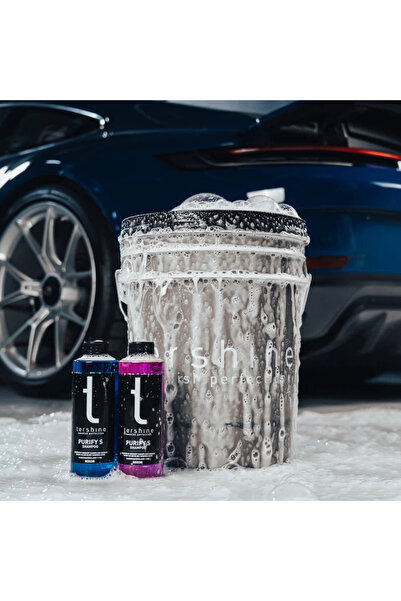Tershine Purify S șampon auto ceramic 1:1000 - pentru spălare cu contact, luciu și protecție hidrofobă, 5 L, Suedia