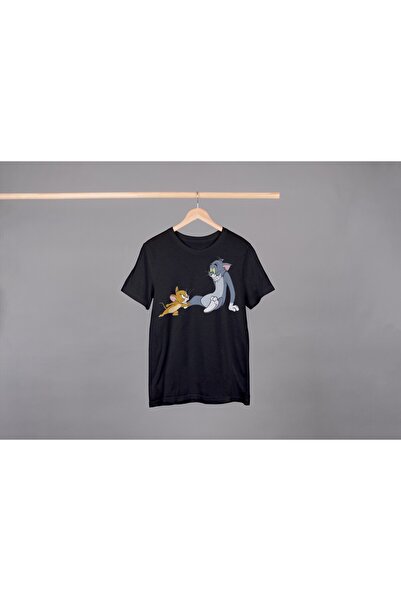 Inscriptie Tricou " Tom and Jerry - Tom scared "