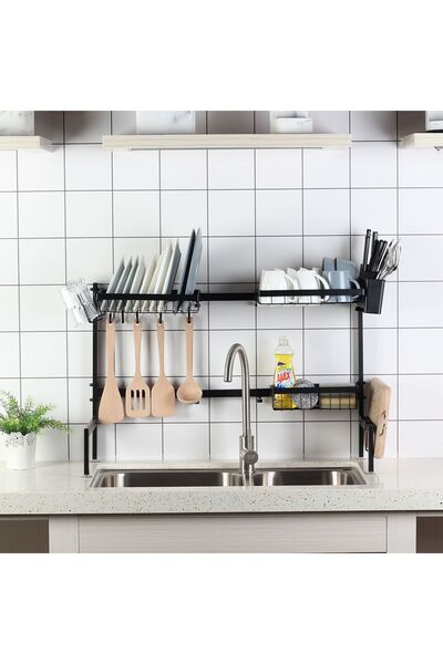 ATTICUS FINN Atticus Over Sink Drying Rack 66-85x31.5x55cm Expandable Dish Rack