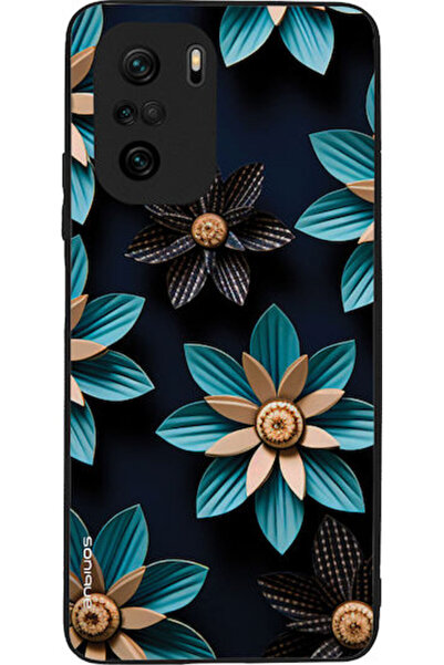 Other Sonique 3D Flower Series Case for Xiaomi Poco F3 Mi 11i Light Blue