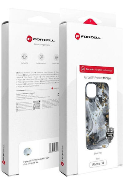 Forcell Πίσω Κάλυμμα Σιλικόνης Ασημί (iPhone 16 Plus)