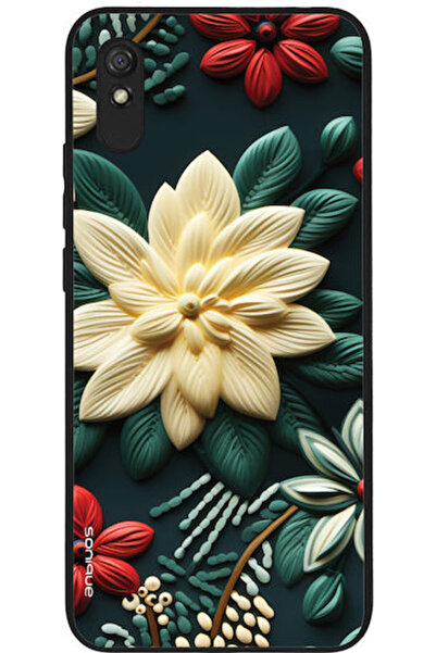 Other Θήκη Sonique Σειράς 3D Λουλουδιών για Xiaomi Redmi 9A Redmi 9AT Πράσινο