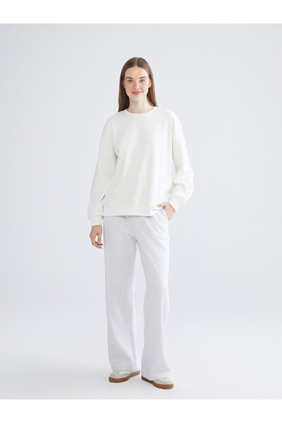 LC Waikiki Gray Women's Thick Sweatpants with Elastic Waist