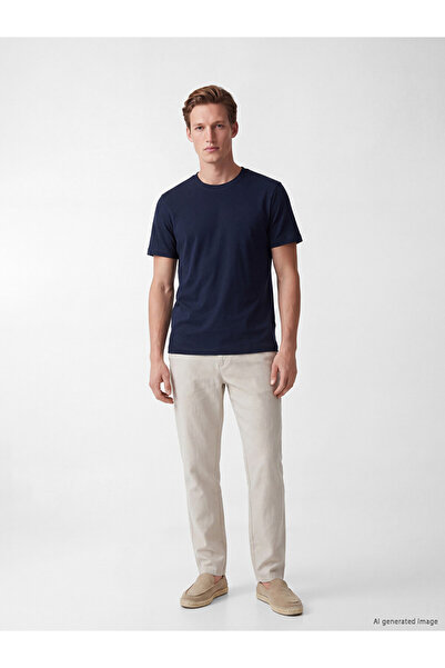 LC Waikiki Rmz Gi̇yi̇m Farkiyla Standard Fit 100% Linen Men's Trousers