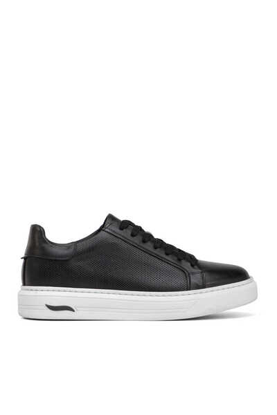 Tergan Siyah Hakiki Deri Erkek Sneaker - E4MEAY057785-A23