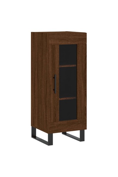 vidaxl Servantă, stejar maro, 34,5x34x90 cm, lemn compozit