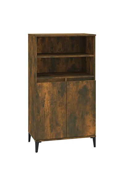 vidaxl Tall cabinet, smoky oak, 60x36x110 cm, engineered wood