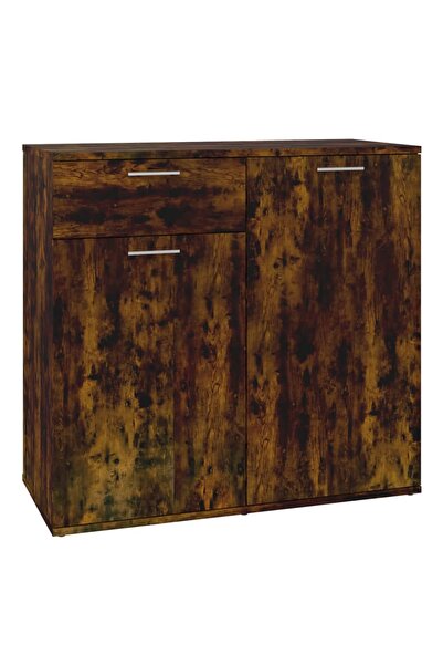 vidaxl Dulap, stejar fumuriu, 80x36x75 cm, lemn compozit