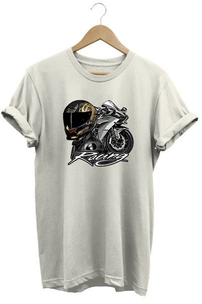 WİDİ Μπλουζάκι Unisex με στάμπα αγώνων μοτοσικλετών – Σχέδιο streetwear με θέ...
