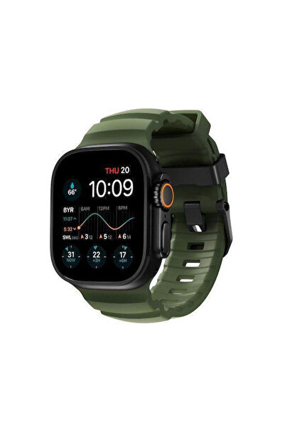 Nomad Ρόκι Πόιντ Σπορ Δερμάτινο Πράσινο Λουράκι Apple Watch 44/45/46mm/Ultra ...