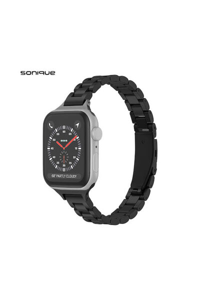 Other Sonique Classic Λουράκι Ανοξείδωτο Ατσάλι Μαύρο (Apple Watch (42/44/45/...