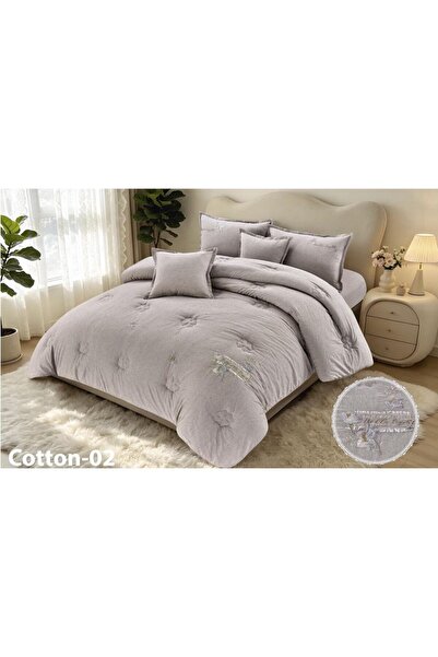 Brides Summer Cotton Bedspread -Nefirin- 6 Pieces 250*230 Size with Hadi and ...
